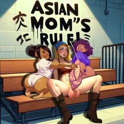 1futa 2girls absurd_res ai_generated ai_generated_background amphibia asian_female asian_milf ass blonde_female blonde_hair boots buttplug crop_top crossover cum_drip cum_on_body dark-skinned_female different_artstyle foot_fetish footjob futa_on_female futanari futasub hand_on_penis handjob interracial interracial_sex light-skinned_dickgirl light-skinned_futanari lindsay_(tdi) milf mrs._boonchuy multiple_girls older_dom_younger_sub older_female older_female_younger_female orgasm_face oum_boonchuy seductive_look sharon_mcgee submissive_futa teasing the_ghost_and_molly_mcgee threesome total_drama_island two-footed_footjob two_on_one unknown_artist