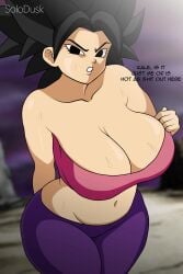 animated belly_button big_breasts black_hair breasts caulifla cleavage dragon_ball dragon_ball_super fair_skin giant_breasts gif heat hourglass_figure huge_breasts jiggle jiggling_breasts open_clothes revealing_clothes saiyan saiyan_girl small_waist solo solodusk57 sweat sweating tank_top thick_thighs tight_clothing tight_pants universe_6 universe_6_girls wide_hips