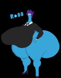 1girls ass big_ass big_breasts blue_skin bottomless breasts dumplis_(artist) female female_focus gigantic_ass gigantic_breasts gigantic_thighs high_heels huge_ass huge_breasts hyper hyper_ass hyper_breasts large_ass large_breasts long_neck oc original original_character purple_hair ross_(dumplis) slug slug_girl solo solo_focus thick_thighs topwear voluptuous wide_hips