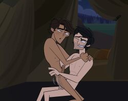 anal_sex big_penis dark-skinned_male dark_hair derek_johnson disventure_camp gay gay_anal gay_domination gay_male gay_sex hickey hickey_marks light-skinned_male male/male odd_nation_cartoons penetration penis_in_ass precum skinny toony transparent_penis trevor_mcgregor unkn0wncurve voyeurism yaoi