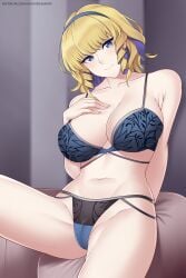 aslindsamure blonde_hair breasts constance_von_nuvelle female female_only fire_emblem fire_emblem:_three_houses looking_at_viewer nintendo solo underwear