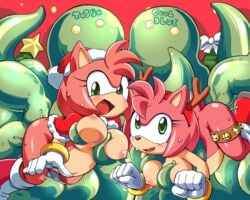 amy_rose anal anthro breasts carrying christmas color consensual_tentacles coolblue female furry holidays inflation mammal penetration pregnant sonic_(series) stomach_bulge straight tentacle tentacle_sex vaginal_penetration