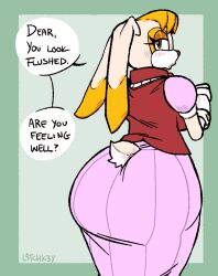 1girls anthro ass ass_focus big_ass big_butt bubble_ass bubble_butt dress furry huge_ass huge_butt latchk3y milf rabbit sega sonic_(series) sonic_the_hedgehog_(series) thick_ass thick_thighs vanilla_the_rabbit