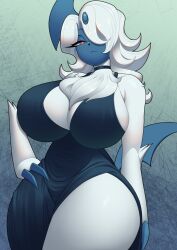 1female 1girls 1woman 2024 absol anthro anthro_female anthro_focus anthro_only anthrofied big_breasts black_dress breasts choker cleavage cleavage_cutout clothed clothed_female clothes clothing commission dark_type dress female female_focus female_only furry hair hand_on_hip hi_res hips huge_breasts large_breasts legs long_hair long_hair_female looking_at_viewer nikowhith nintendo overflow overflowing overflowing_breasts pokémon_(species) pokemon pokemon_(species) red_eyes solo solo_female solo_focus solo_in_panel tail thick thick_body thick_breasts thick_female thick_legs thick_thighs thighs top_heavy top_heavy_breasts voluptuous voluptuous_anthro voluptuous_female white_fur wide_hips