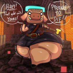 ass baritone_(breathotter) big_ass big_butt breathotter bubble_ass bubble_butt femboy front_view gay looking_at_viewer male male_only microsoft minecraft mojang original original_character piglin tagme thick_ass thick_thighs thighs yaoi