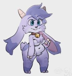 1girls ambiguous_gender anthro anthro_only bell billie_(billie_bust_up) billie_bust_up blue_eyes bovid bovine breasts chubby chubby_female collar female floppy_ears furry furry_female furry_only goat goat_horns hooves smiling thicc thick_ass thick_thighs