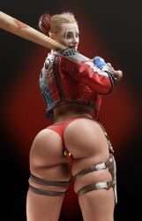 1girls 3d anal anal_training ass batesz batman_(series) blonde_hair breasts bubble_butt buttplug dat_ass dc dc_comics female full_color harley_quinn harley_quinn_(suicide_squad_game) hi_res huge_ass light-skinned_female light_skin logo_buttplug naughty_face solo solo_female suicide_squad suicide_squad:_kill_the_justice_league thong thong_over_buttplug