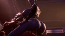 3d 3d_(artwork) alien alien_girl animated asari ass big_ass big_breasts blue_skin bouncing_breasts breasts breasts_bigger_than_head bubble_ass busty dreamhawk female gigantic_breasts huge_ass huge_breasts interspecies krogan large_breasts liara_t'soni male mass_effect sex sfmdh source_filmmaker urdnot_wrex