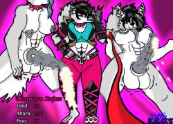 anthro_only dc dc_comics dominant female femdom fur furry futadom futanari futanari_only lobo_(dc) muscular muscular_female p.a.b.s. pierced_genitals piercing piercing_nipples rule_63 white_fur wolf