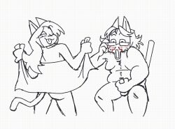 1boy 1girls animated anthro ass feline female furry hazeldrawsskin male masturbation penis tagme