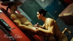 bromance cornydoc friends gay kung_lao male male/male male_focus male_only mortal_kombat mortal_kombat_1_(2023) netherrealm_studios raiden_(mortal_kombat) raiden_(new_era) yaoi