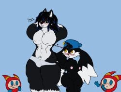 belly breasts female furry girl hat klonoa klonoa_(series) male muscleguy okami23_(artist) okami_wolf rule_63 wolf wolf_furry