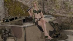 1girls 3d armed bikini blender blonde_hair camouflage elden_ring flip_flops fromsoftware glowing_eyes goddess large_breasts long_hair looking_at_viewer milf military nail_polish pinup pubic_tattoo queen_marika_the_eternal sandals slim_waist smooth_skin tank toes voluptuous weapon your__waifu