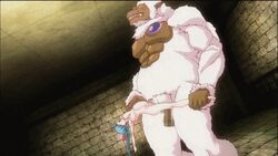 animated censored female lavender_(rance) male monster penis power_gorilla rance_(series) rance_01 rance_01:_hikari_wo_motomete_the_animation rape size_difference stomach_bulge testicles