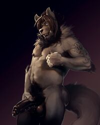 anthro balls fur male male_only nipple penis pubic_hair solo tagme tatsumichi