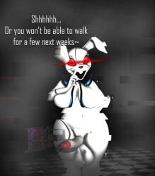 1dickgirl 1futa 5_fingers bunny bunny_ears bunny_suit cock dick dickgirl english_text five_nights_at_freddy's five_nights_at_freddy's:_security_breach furry futa_only futanari glitch intersex long_ears penis penis_out rabbit red_eyes sfm talking_to_viewer vanny_(fnaf)