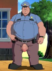 balls clothed edit fat fat_man lovkuma male male_only obese obese_male officer_wembley overweight overweight_male penis police scooby-doo scooby-doo_and_the_cyber_chase screenshot_edit solo