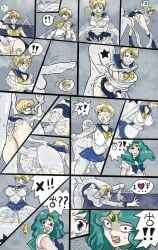 assimilation bishoujo_senshi_sailor_moon clothed_sex clothing comic defeated_heroine female fucktoy695 goo_transformation haruka_tenou magical_girl michiru_kaioh panties penis rape sailor_neptune sailor_uranus sex skirt small_breasts speech_bubble transformation