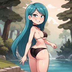 aged_up ai_generated ass big_ass big_breasts blue_eyes blue_hair breasts cats62 hilda_(hilda) hilda_(series) large_ass large_breasts long_hair looking_at_viewer pale-skinned_female pale_skin thighs voluptuous voluptuous_female wide_hips