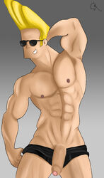 bara cartoon_network chris_kennedy human johnny_bravo johnny_bravo_(series) male male_only muscle muscles penis solo