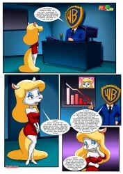 "minerva_mink!_out_of_service!"_(comic) animaniacs anthro bbmbbf comic english_text female fur34 furry human male minerva_mink palcomix warner_brothers