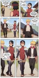 1boy 1futa 1futa1boy ai_generated boruto:_naruto_next_generations comic comic_page futagenn futanari naruto naruto_(series) sarada_uchiha uzumaki_boruto