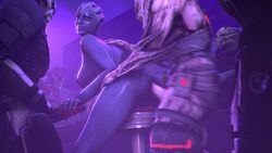 2boys 3d alien anal anal_sex animated asari ass batarian blue_skin breasts female from_behind handjob liara_t'soni male mass_effect multiple_boys noname55 nude penetration penis sex sitting source_filmmaker straight turian vorcha voyeur