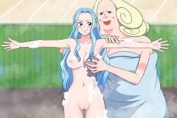 bathing breasts censored large_breasts nefertari_vivi nipples one_piece soondae tagme