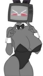 1girls big_breasts blush breasts bunnysuit dafuq_boom female female_focus female_only gray_body grey_skin large_breasts legs massive_breasts playboy_bunny skibidi_toilet skibidi_toilet_multiverse skibidi_wars tv_head tv_woman tv_woman_(skibidi_toilet) tvwoman tvwoman_(skibidi_toilet) uwu uwu_face voluptuous voluptuous_body voluptuous_female