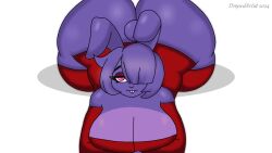 1girls animatronic ass ass_bigger_than_head big_ass big_breasts bonfie bonnie_(cally3d) bonnie_(fnaf) breasts clothed dropedartist enormous_ass five_nights_at_freddy's fredina's_nightclub furry furry_female furry_only huge_ass looking_away lying lying_on_floor robot solo