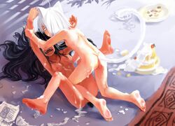 2girls animal_ears areolae ass babycat bad_id bad_pixiv_id barefoot battle breast_grab breasts cake cat_ears catfight cute_fang erect_nipples fang feet female female_only femdom femsub fight fighting flat_chest food forced_yuri grabbing_another's_breast groping legs medium_breasts mess messy multiple_girls nipples nude observerz original pastry rape small_breasts soles spread_legs suggestive_fluid tail toes wallpaper yuri