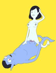 adventure_time black_hair breasts cowgirl_position father_and_daughter hunson_abadeer incest marceline sex