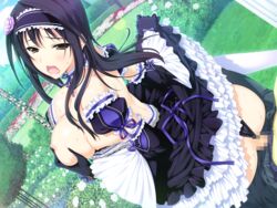 black_hair breasts brown_eyes censored game_cg iizuki_tasuku izumi_wakoto long_hair lovely_x_cation_2 maid sex