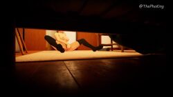 1girls 3d 3d_animation 3d_model 3d_render animated ass commentary dildo dildo_riding english_commentary female highres indoors masturbation non-web_source nude original ponytail pov self-upload sex_toy sitting sound spying tagme thephoking thighhighs under_bed video voyeur voyeur_pov voyeurism worm's-eye_view yuki yuki_pk