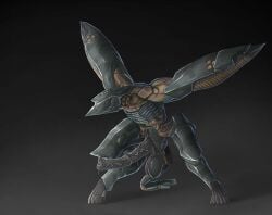 alternate_version_available animal_genitalia animal_penis creepy_gun dark_background equine_penis long_tail machine male male_only medial_ring metal_gear metal_gear_ray metal_gear_rising:_revengeance metal_gear_solid mgs precum precum_drip precum_on_penis robot simple_background solo solo_focus solo_male tail