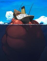 belly big_belly cheek_bulge dire_machine dire_ship dire_vehicle dire_watercraft female female_pred feral genitals huge_belly ice iceberg living_machine living_ship living_vehicle living_watercraft machine object_vore oral_vore propeller sea sharp_teeth ship solo teeth titanic valravnconcorde vehicle vore vulva water watercraft