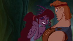 breasts disney edit female hercules_(character) hercules_(disney) human hydra_(hercules) male megara monster monster_girl nipples screenshot screenshot_edit