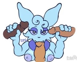 animated anthro big_blue_bubble blue_body blue_fur breasts cherubble eye_contact fangs fellatio female frame_by_frame fur handjob looking_at_another looking_at_viewer my_singing_monsters narrowed_eyes nipples oral penile seductive sex solo sucking teeth theredlace