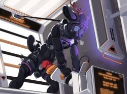 absurd_res anthro balls chastity_(disambiguation) chastity_cage chastity_device conrie deer dildo drone dronification genitals hi_res hypno_visor hypnosis latex male mammal mind_break mind_control penis science_fiction sex_toy strapon strapon_over_chastity submissive submissive_male text