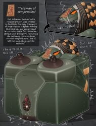 absurd_res ai_assisted ai_generated_background ammit ammit_(moon_knight) anthro anus areola biped black_hair breasts crocodile crocodilian cube_transformation deity dialogue egyptian_mythology english_text eyelashes female flexible genitals green_body hair hi_res legs_back looking_at_viewer marvel marvel_cinematic_universe middle_eastern_mythology moon_knight_(series) mythology nipples pupils reptile scalie sepiruth solo text thick_thighs vulva