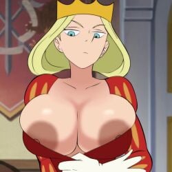 2d 2d_(artwork) 2d_animation 2d_artwork animated areola areolae blonde_hair bouncing_breasts divine_wine female nipples queen_hilling short_video shorter_than_30_seconds solo tagme video