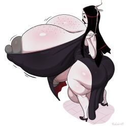 absorption absorption_vore big_breasts breast_expansion cleavage cleavage_vore female/male futanari huge_breasts kalnareff kalnareff_(character) male/female male_prey vore