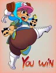 1boy antlers antlers_through_headwear ass big big_ass big_butt boots bracelet bubble bubble_ass bubble_butt butt cervid cervine chun-li_(cosplay) cloven_hooves color color_edit colored colored_sketch colorization colorized colorshun continuous_kicks cosplay deer fauxtellno1 fauxtellno1_(artist) femboy general hat headwear hooves huge_ass kick kicking large_ass leg leg_up legwear male male_only one one_leg_up one_piece reindeer second-party_source solo spiked_bracelet street_fighter thick_thighs tony_tony_chopper