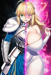 1girls ahoge ai ai_art ai_generated artoria_pendragon ass ass_expansion before_and_after belly big_ass big_breasts big_butt bimbo bimbo_body bimbo_lips bimbofication bimbofied blonde_female blonde_hair brain_drain brainwashed brainwashing breast_expansion breasts butt_expansion cleavage domestication dress dumb dumbification fate/grand_order fate/stay_night fate_(series) female feminization forced_transformation girly girly_clothing green_eyes hip_expansion hips huge_breasts hypnosis hypnotic_eyes identity_death intelligence_drain intelligence_loss iq_loss mental_transformation mid_transformation mind_control noblewoman ojou-sama ojou-sama_pose personality_change princess princess_dress princessification royal royalty saber simple_background textless tg_gelatin tiara transformation transformation_sequence white_body white_skin