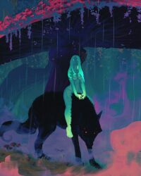 anato_finnstark areola areolae artistic artistic_nude bare_arms bare_breasts bare_legs bare_midriff bare_shoulders bare_thighs blue_body blue_eyes blue_hair blue_skin breasts breasts_out curvy curvy_figure cyan_body cyan_eyes cyan_hair digital_media_(artwork) digital_painting_(artwork) female female_focus female_only fully_naked fully_nude medium_breasts midriff nipples nonsexual nonsexual_nudity nude nude_female nudity perky_breasts pinup realistic realistic_breast_size realistic_proportions shoulders solo solo_female solo_focus tasteful tasteful_nudity wolf