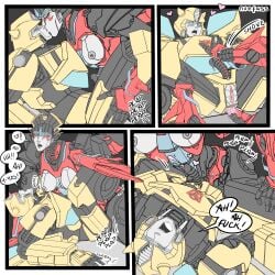 1boy 1intersex alien alien_humanoid anal anal_sex autobot autobot_insignia bumblebee_(transformers) commission erection exposing fuck_me_eyes hard_thrusting hearts_around_head hermaphrodite intersex kissing kissing_while_penetrated maleherm nippie nuefass pushing pushing_back robot robot_alien simple_background simple_coloring size_difference spread_legs straight transformers transformers_idw windblade