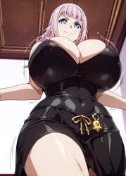ai_generated alternate_ass_size alternate_body_type alternate_breast_size beautiful beauty breasts clothed clothing female female_focus female_only fujiwara_chika gigantic_ass gigantic_breasts huge_ass huge_breasts hyper hyper_breasts hyper_butt kaguya-sama_wa_kokurasetai_~tensai-tachi_no_renai_zunousen~ large_ass large_breasts long_hair massive_breasts milkers mommy nagiotoai open_eyes pink_eyes pink_hair solo solo_female solo_focus stretched_clothing tight_clothing voluptuous voluptuous_body voluptuous_female