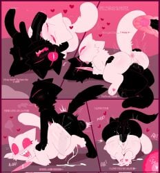 1boy 1girls 2026 2d against_surface anthro anthro_on_anthro anthro_penetrated anthro_penetrating anthro_penetrating_anthro anus arched_back arm_support ass balls balls_deep bedroom_eyes bent_over big_ass big_balls big_penis black_body black_fur blush bodily_fluids cervical_penetration closed_eyes color comic cowgirl_position creampie cuddling cum cum_drip cum_in_pussy cum_in_vagina cum_inside cum_leaking cum_overflow cum_splatter cum_string dat_ass deep_penetration dialogue digital_media_(artwork) doggy_style duo encouragement english_text eye_scar facial_scar feet felid feline felis female female_on_top female_penetrated french_kissing from_behind_position from_front_position fur genital_fluids genitals half_closed_eyes happy happy_sex heart heart-shaped_pupils heart_pawpads hi_res holding_knife holding_object hug impregnation intraspecies kissing kissing_while_penetrated kissing_while_penetrating knife leaning licking looking_pleasured loving_it male male/female male_on_bottom male_penetrating male_penetrating_female mammal moaning mounting narrowed_eyes nude on_bottom on_top one_eye_closed oral orgasm_face ovum ovum_with_heart pawpads penetration penile penile_penetration penis penis_in_vagina penis_lick plump_labia prone_bone pumping_cum riding rolling_eyes romantic scar semi-anthro sex smile snappy_snaz snazzle_snapp sperm_cell spread_legs straddling straight stretched_pussy tail text thick_thighs throbbing thrusting tight_pussy toe_spread tongue top-down_bottom-up vaginal_penetration vulva white_body white_fur wholesome wide_hips yandere
