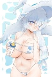 1girl big_boob big_boobies big_breasts bikini blue_eyelashes blue_eyes concerned cookie_run cookie_run_witch's_castle cow_bikini cross_in_eyes cross_pupils female female_focus female_only female_solo first_milk_cookie girl_only girl_solo hat hat_only holding holding_baby_bottle holding_breast holding_object light-blue_eyes long_hair long_hair_female looking_at_viewer milf milf_body neko_puppet pale-skinned_female pale_skin sexy sexy_body sexy_female sexy_girl sexy_milf sexy_pose sexy_woman solo solo_female solo_focus solo_girl solo_woman tear tear_on_face tears tears_on_cheek tears_on_face touching_breast white_eyes white_eyes_female white_hair white_hair_female wink winking winking_at_viewer witch witch_hat woman_only woman_solo