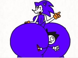 animal_ears anthro arm_tuft arm_up arms_up ass back_view background big_ass big_thighs blue_fur dripisthebest fanart female fur gloves hedgehog male multicolored_body multicolored_fur needlemouse_(character) needlemouse_(series) original_character sega shoes shoes_only simple_background solo sonic_(series) sonic_the_hedgehog_(series) sticking_out_tongue stockman stuck stuck_in_ass tail thighs tongue tongue_out